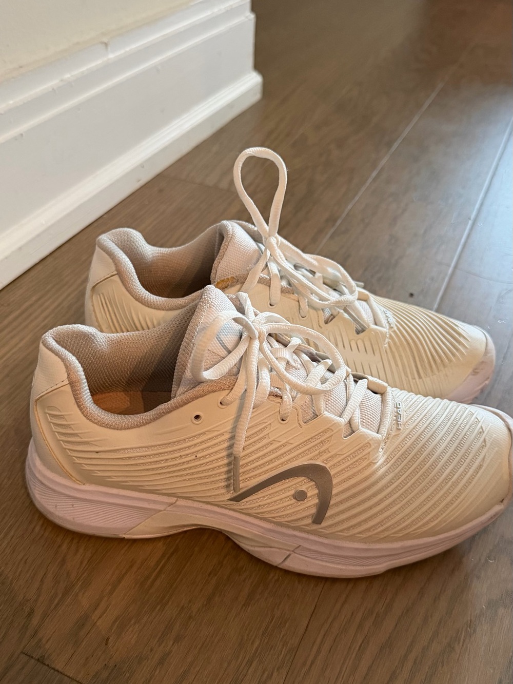 Head Cream-White Performance Tennis Shoes